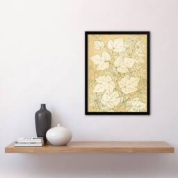Artery8 Owen Jones Framed Wall Art Leaves From Nature No 2 Vintage Botanical in Beige - Size: A4 - thumbnail 2