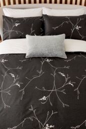 Nalu Nicole Scherzinger 'MāLie' Cotton Duvet Cover Set in Black - Size: Single - thumbnail 4