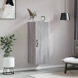 Berkfield Home Wall Mounted Cabinet Grey Sonoma 34.5x34x90 cm Engineered Wood - thumbnail 2