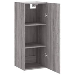 Berkfield Home Wall Mounted Cabinet Grey Sonoma 34.5x34x90 cm Engineered Wood - thumbnail 5