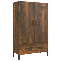 Berkfield Home Highboard Smoked Oak 70x31x115 cm Engineered Wood in Brown - Size: 70 x 31 x 115 cm - thumbnail 3