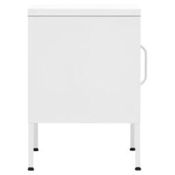 Berkfield Home Nightstand White 35x35x51 cm Steel - Size: 35 x 35 x 51 cm - thumbnail 6