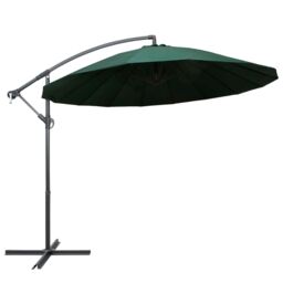 Berkfield Home Hanging Parasol Green 3 m Aluminium Pole