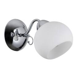 Netlighting Stylized Wall Lamp Chrome White 1 Light with White Shade E27