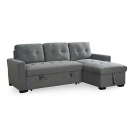 Furnishings For Less UK Arden Grey 3 Seater L Shaped Universal Corner Sofa Bed With Storage - thumbnail 3