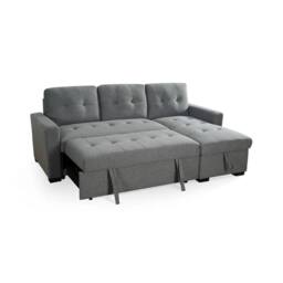 Furnishings For Less UK Arden Grey 3 Seater L Shaped Universal Corner Sofa Bed With Storage - thumbnail 8