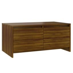 Berkfield Home Coffee Table Brown Oak 90x50x41.5 cm Engineered Wood - thumbnail 2