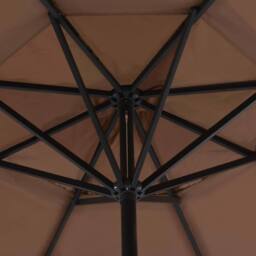 Berkfield Home Outdoor Umbrella with Portable Base Taupe in Beige - thumbnail 4