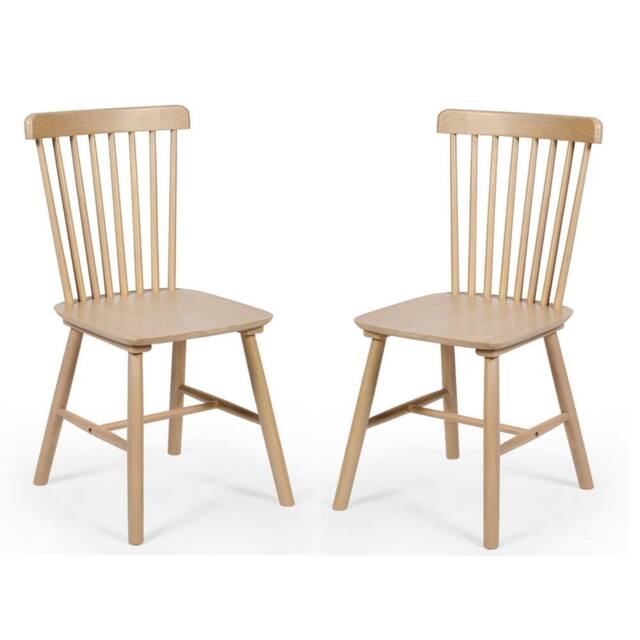 Cheshire Oakridge Premium Oak Dining Chairs - Set of 2 in Light Oak - image 1