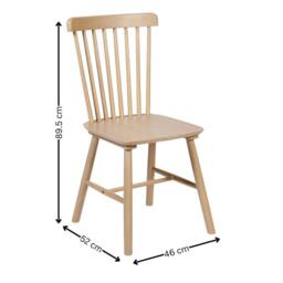 Cheshire Oakridge Premium Oak Dining Chairs - Set of 2 in Light Oak - thumbnail 5