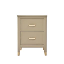 Cabinet Bits Palazzi 2 Drawer Bedside Table in Light Beige - thumbnail 3