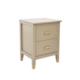 Cabinet Bits Palazzi 2 Drawer Bedside Table in Light Beige - thumbnail 4