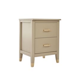 Cabinet Bits Palazzi 2 Drawer Bedside Table in Light Beige - thumbnail 2