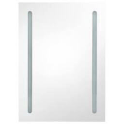 Berkfield Home LED Bathroom Mirror Cabinet Shining White 50x13x70 cm - Size: 50 x 13 x 70 cm - thumbnail 4