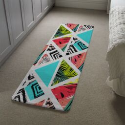 Benjamin Tate Design Aztec & Tropical Palm Leaves Runner Rug in Natural - Size: 67 cm x 230 cm - thumbnail 4