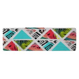 Benjamin Tate Design Aztec & Tropical Palm Leaves Runner Rug in Natural - Size: 67 cm x 230 cm - thumbnail 1
