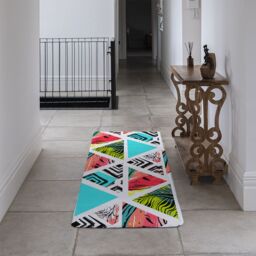 Benjamin Tate Design Aztec & Tropical Palm Leaves Runner Rug in Natural - Size: 67 cm x 230 cm - thumbnail 3