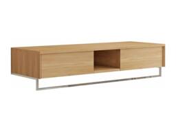 Vente-unique Wall-Hung Teak Vanity Unit With Towel Rail - 140 Cm - KUPANG in Light Oak - thumbnail 5