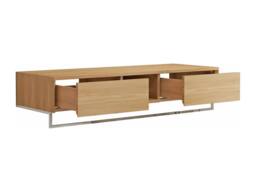 Vente-unique Wall-Hung Teak Vanity Unit With Towel Rail - 140 Cm - KUPANG in Light Oak - thumbnail 6