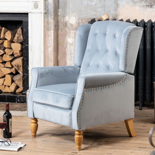 Artemis Home Annapoli Recliner Armchair in Light Blue - image 1
