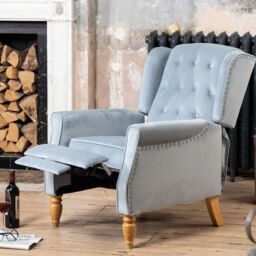 Artemis Home Annapoli Recliner Armchair in Light Blue - thumbnail 2
