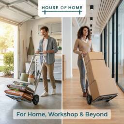 House of Home Lightweight Hand Trolley 90kg Compact Folding Sack Cart Trolley in Grey - thumbnail 3
