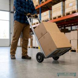 House of Home Lightweight Hand Trolley 90kg Compact Folding Sack Cart Trolley in Grey - thumbnail 4