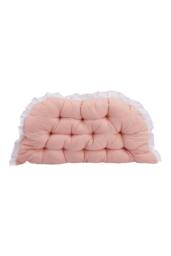 Living and Home Ruffled Tufted Princess-Style Bed Backrest Pillow in Pink - Size: 50 cm x 100 cm - thumbnail 3