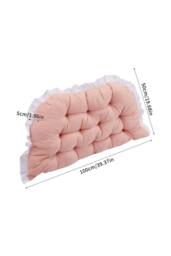 Living and Home Ruffled Tufted Princess-Style Bed Backrest Pillow in Pink - Size: 50 cm x 100 cm - thumbnail 8