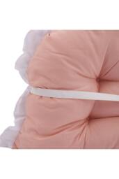 Living and Home Ruffled Tufted Princess-Style Bed Backrest Pillow in Pink - Size: 50 cm x 100 cm - thumbnail 7
