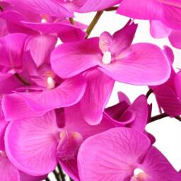 Leaf Botanik 85cm Dark Pink Artificial Orchid - thumbnail 2