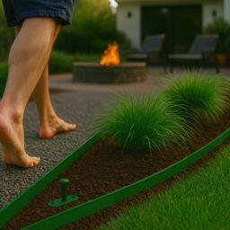 Harbour Housewares 100m Flexible Plastic Lawn Edging Path Grass Border with Plastic Pegs in Green - thumbnail 7