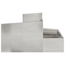 Berkfield Home Planter 80x80x50 cm Stainless Steel in Silver - Size: 80 x 80 x 50 cm - thumbnail 6