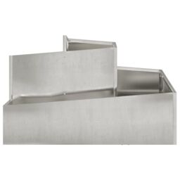 Berkfield Home Planter 80x80x50 cm Stainless Steel in Silver - Size: 80 x 80 x 50 cm - thumbnail 5