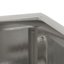 Berkfield Home Planter 80x80x50 cm Stainless Steel in Silver - Size: 80 x 80 x 50 cm - thumbnail 9