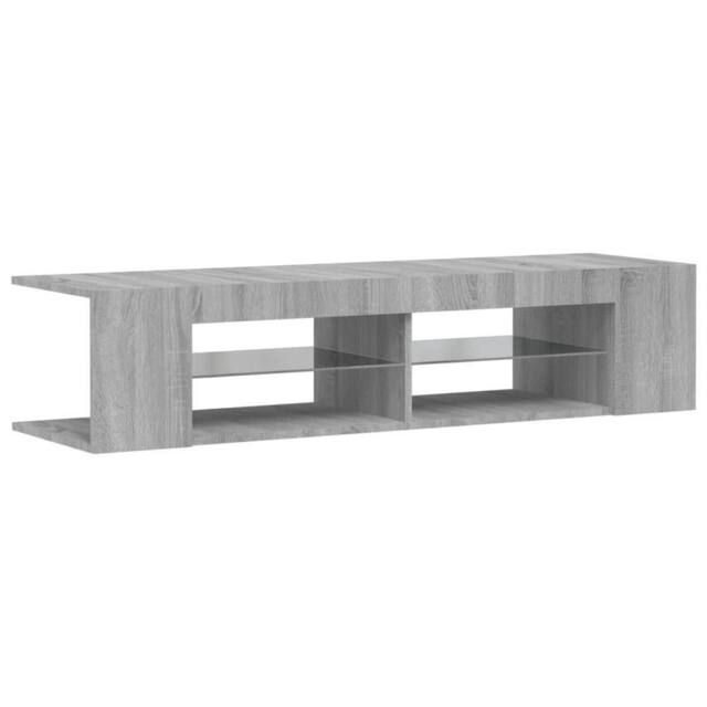 Berkfield Home TV Cabinet with LED Lights Grey Sonoma 135x39x30 cm - Size: 135 x 39 x 30 cm - image 1