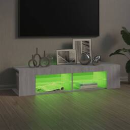 Berkfield Home TV Cabinet with LED Lights Grey Sonoma 135x39x30 cm - Size: 135 x 39 x 30 cm - thumbnail 9