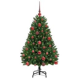 Berkfield Home Elegant Artificial Christmas Tree with Stand Green 120 cm PVC and - thumbnail 1