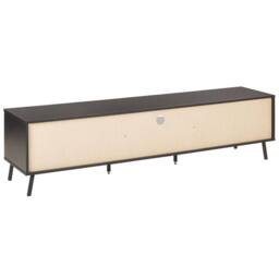 Wyld and Coco Industrial TV Stand Up to 75 inch TV Concrete effect Top Black in Grey - thumbnail 6