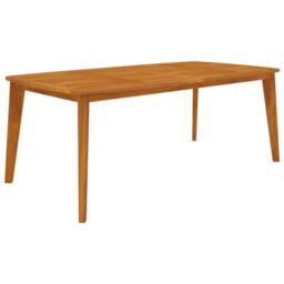 Berkfield Home Garden Table 200x100x75 cm Solid Wood Acacia in Brown - Size: 200 x 100 x 75 cm - thumbnail 2