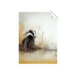 "Warren Reed - Designer Badger Watercolour Unframed Art Print - Size: W8"" x H10""" - thumbnail 2