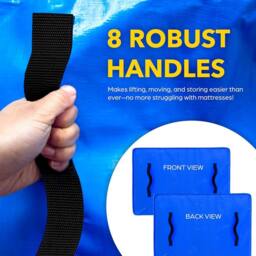 volila Mattress Bag - Waterproof & Heavy-Duty Mattress Moving Bag in Blue - Size: Small - thumbnail 4
