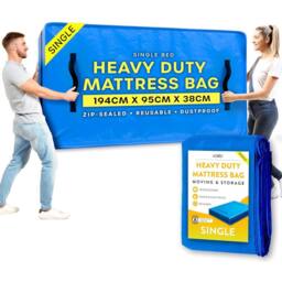 volila Mattress Bag - Waterproof & Heavy-Duty Mattress Moving Bag in Blue - Size: Small - thumbnail 1