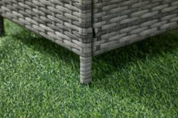 Outdoor Living The Tarporley Grey 9 Seat Corner Rattan Dining Set - Fire Pit - thumbnail 8