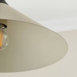 First Choice Lighting Set of 2 Fontana - Taupe 40cm Diameter Ceiling Pendant Lights in Cream - thumbnail 7