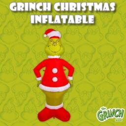 VFM e-Store Grinch Christmas Inflatable Outdoor Decoration 150cm x 75cm Green X 1 - Size: 150 cm x 75 cm - thumbnail 3