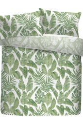 Dreams & Drapes 'Tahiti' Tropical Print Duvet Cover Set in Green - Size: Double - thumbnail 5