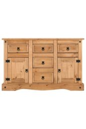 Seconique Corona 2 Door 5 Drawer Sideboard in Natural - thumbnail 4