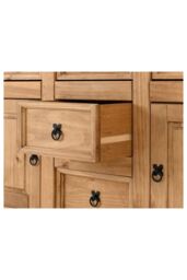 Seconique Corona 2 Door 5 Drawer Sideboard in Natural - thumbnail 5