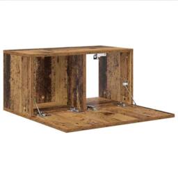 Berkfield Home TV Cabinet Set Old Wood Solid Reclaim wood Medium TV Cabinet - thumbnail 5